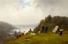 The expedition party by William Hahn, oil on canvas, sold Nov 2011