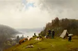 William Hahn, The expedition party, oil on canvas
