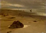 Albert Bierstadt, San Francisco beach beyond Fort Point