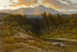 Manuel Valencia, Sunset at Mount Tamalpais, oil on canvas