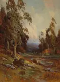 Alexis Matthew Podchernikoff, Stream through a lush autumnal valley