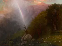 Charles Dorman Robinson, Sunset on Mount Tamalpais, 1930, oil on canvas stretched over board