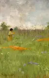 Grace Hudson, Girl in a field of poppies and lupine