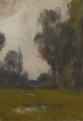 The glade by Giuseppe Cadenasso, oil on canvas, sold Nov 2011