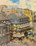 Alson S. Clark, From the balcony window of the Hotel du Louvre, Paris
