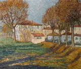 Harry Lachman, Automne Villeneuf, oil on board