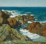 Paul Dougherty, The twisted ledge, oil on canvas stretched over board