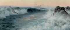 Charles Dorman Robinson, The surge of the Pacific, Monterey, oil on canvas