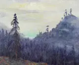 William Posey Silva, Morning fog, Big Sur, California, 1932, oil on board