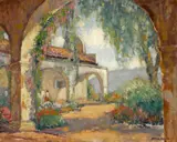 Arthur Hill Gilbert, Mission San Juan Capistrano, oil on canvas