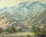 Sam Hyde Harris, Desert floor with snow dusted peaks beyond