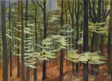 Millard Sheets, Spring leaves in a French forest