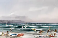 Robert E. Wood, Dana Point, watercolor on paper