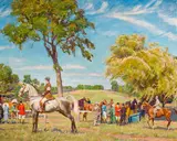 Howard Everett Smith, At the horse show, oil on canvas