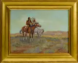 Joe Neil Beeler, Plains warriors and distant wagon train, early 1960s