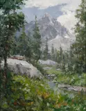 Eric Michaels, Kings canyon, oil on board