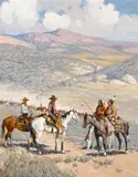 Joe Ferrara, Herd from Lonesome Dove, 1991, oil on canvas