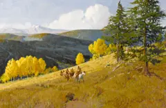 Joe Ferrara, When the Aspens were gold, 1990, oil on canvas