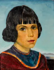 Portrait of Spanish girl by Joseph Fleck, circa 1952, oil on board, sold Nov 2011