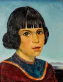 Joseph Fleck, Portrait of Spanish girl, circa 1952, oil on board