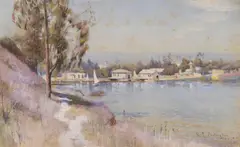 Richard Langtry Partington, Views of the Oakland boat basin (a pair), first signed