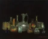 Henry Alexander, Still life with Cyprus glasses, oil on canvas
