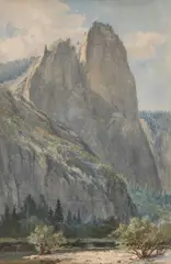 Chris Jorgensen, View of Yosemite Valley, watercolor on paper