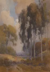 (n & a) Percy Gray, Path through Eucalyptus, 1913, watercolor on paper affixed to board