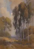 (n & a) Percy Gray, Path through Eucalyptus, 1913, watercolor on paper affixed to board