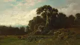 William Keith, Santa Barbara Hills, 1882, oil on canvas