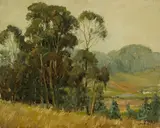 George Demont Otis, Across the valley, oil on canvas