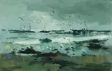 Armin Carl Hansen, Beach at Monterey, 1913 (double-sided)