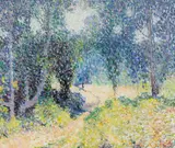 William Clapp, Path through the woods, 1946, oil on masonite