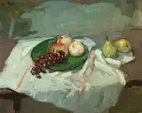 Si Chen Yuan, Grapes, peaches and pears on a table
