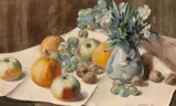 Gunnar Widforss, Still life with flowers, fruit and nuts
