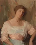 Geneve Rixford Sargeant, Lady in green, 1917, oil on canvas