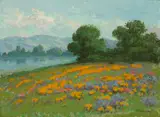William Franklin Jackson, California landscape with wildflowers