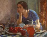 Joseph Kleitsch, Madonna of the apples, 1927, oil on canvas