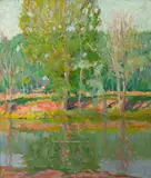 Frank Harmon Myers, A lazy day, oil on panel