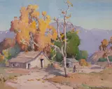 Old adobe farmyard by (n & a) Marion Kavanaugh Wachtel, watercolor on paper, sold Aug 2011