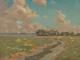 Granville Redmond, River and oaks
