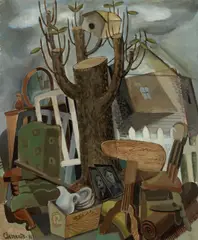 Grace Clements, Yard sale, 1935, oil on canvas