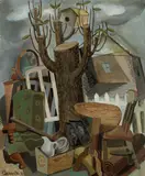Grace Clements, Yard sale, 1935, oil on canvas