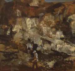 Walter Stuempfig, Excavation, circa 1950, oil on canvas