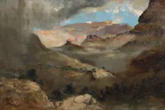 Frank Paul Sauerwein, Storm over the Grand Canyon, oil on canvas