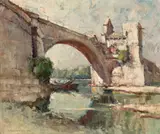 Dawson Dawson-Watson, Bridge at Avignon, 1888, oil on canvas