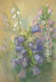 Abbott Fuller Graves, Foxgloves, pastel on paper board