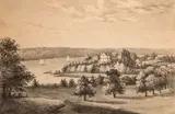 Robert Bakewell, View of Spuyten Duyvel, 1833, graphite on paper