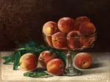 Still life with fruit by (n & a) Claude Raguet Hirst, 1886, oil on canvas, offered May 2011