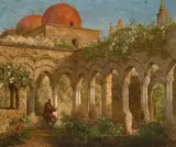Cloister in Palermo by Enoch Wood Perry, Jr., 1905, oil on canvas, sold May 2011